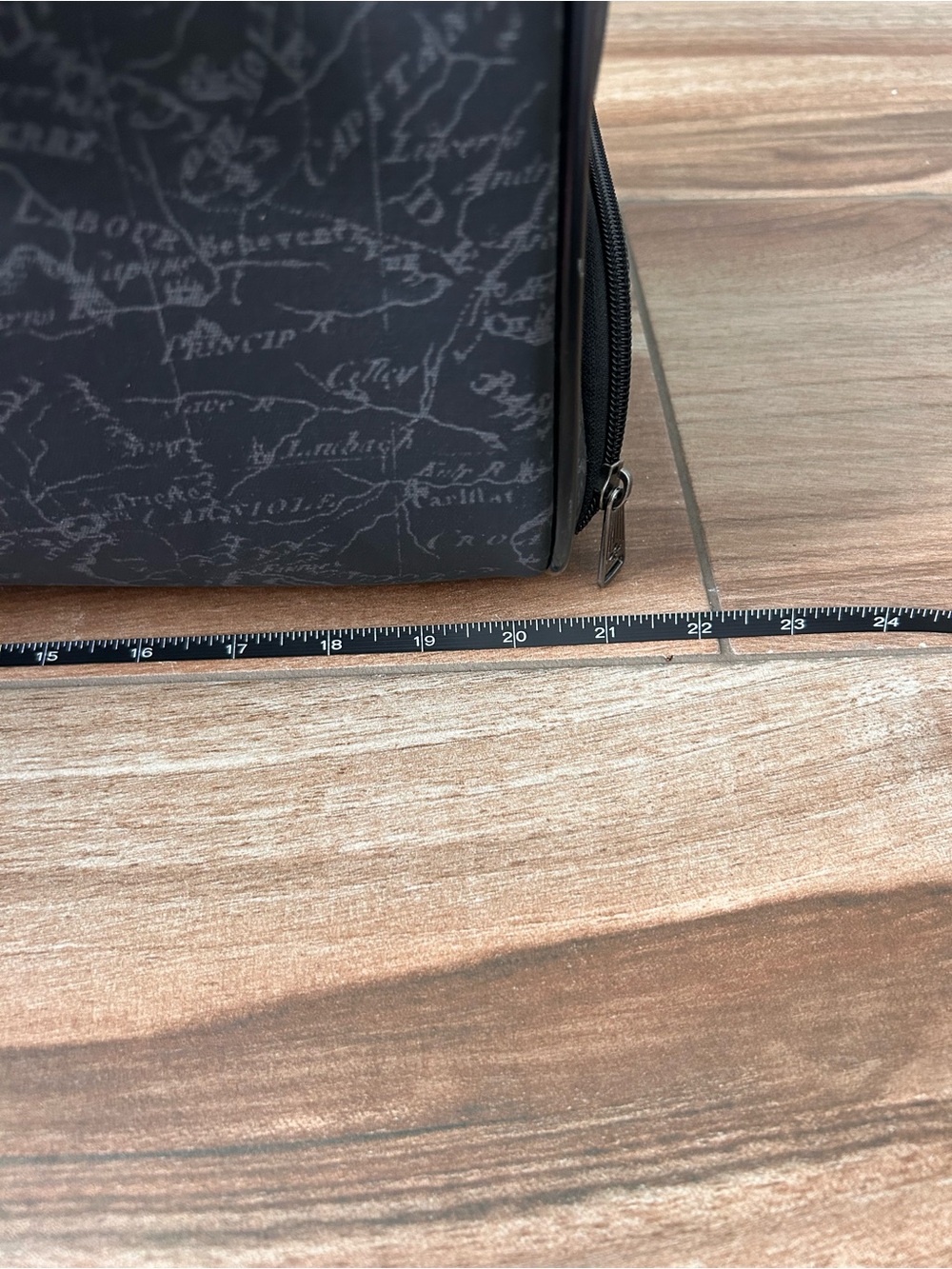 Patricia Nash Avola Trolley Duffel in Black Map - Rolling luggage weekender bag - Picture 10 of 16